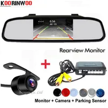 Koorinwoo Dual Core CPU 4 Parking Sensor Car Auto Reverse Rear view camera Assistance Backup Park