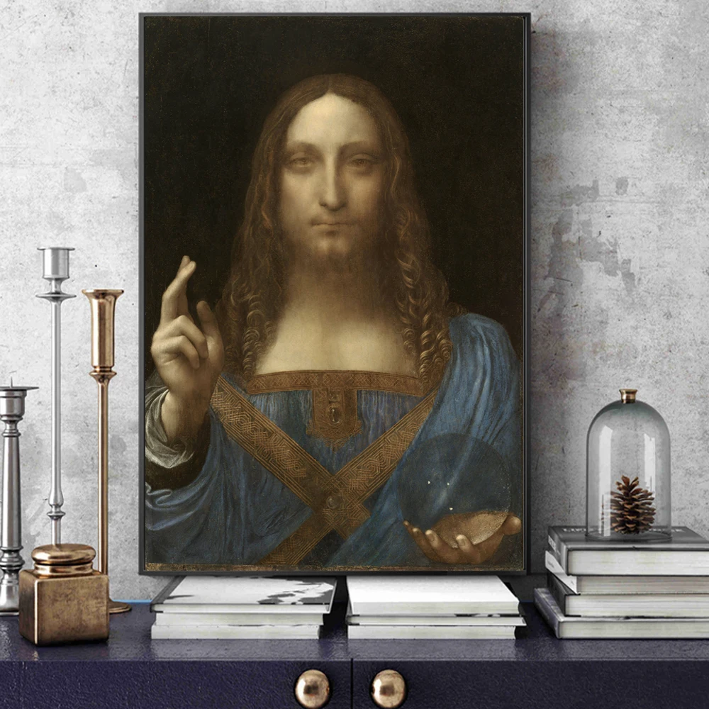 Salvator Mundi настенные картины на холсте репродукции от Leonardo Da Vinci знаменитые домашние декоративные картины на холсте для гостиной