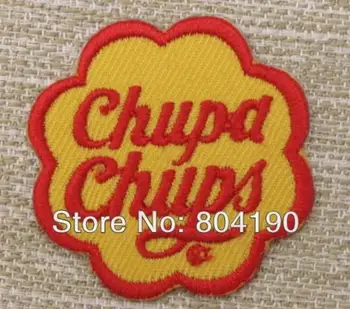 

CHUPA CHUPS Embroidered LOGO Iron On Patch Emo Goth Punk Rockabilly Customized patch available
