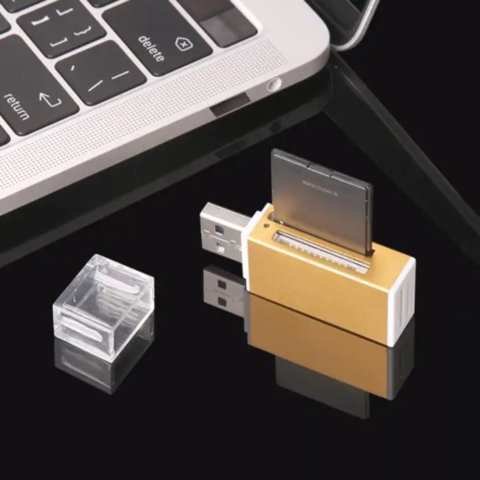 Новинка; Лидер продаж 4 в 1 USB2.0 Портативный Мобильный Card Reader для SDHC Micro SD MMC M2 MS про карты