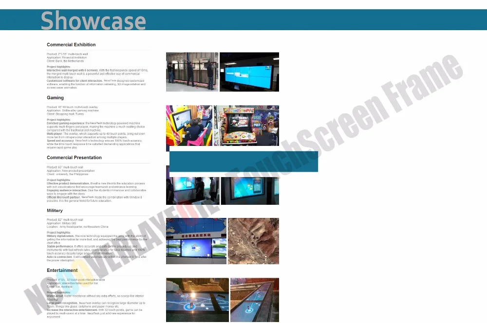 infrared multi touch screen showcase 1