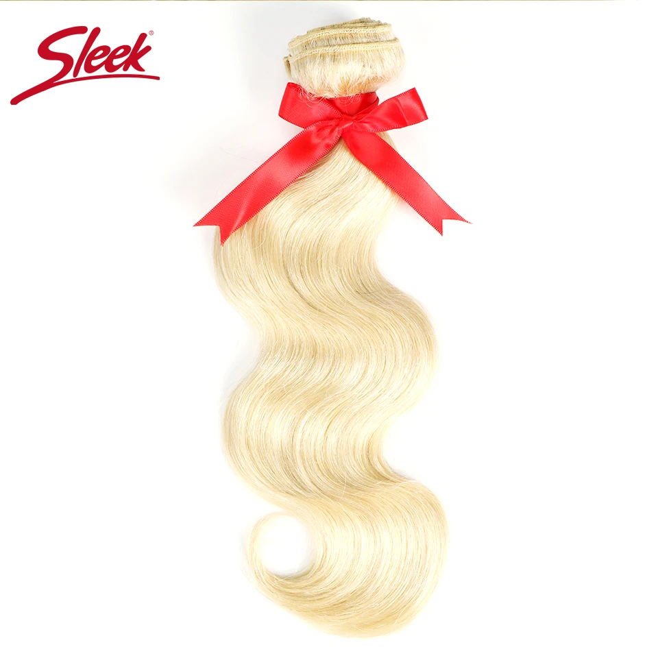 

Sleek 613 Blonde Hair Weaves Body Wave Brazilian Hair Bundles 100% Honey Straight Remy Hair Extensions 10 to 14 Inches