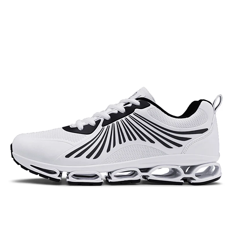 

NEW Mr.Super Cool breathable running shoes men sneakers High end embroidery blade design elastic shock absorbing shoes men