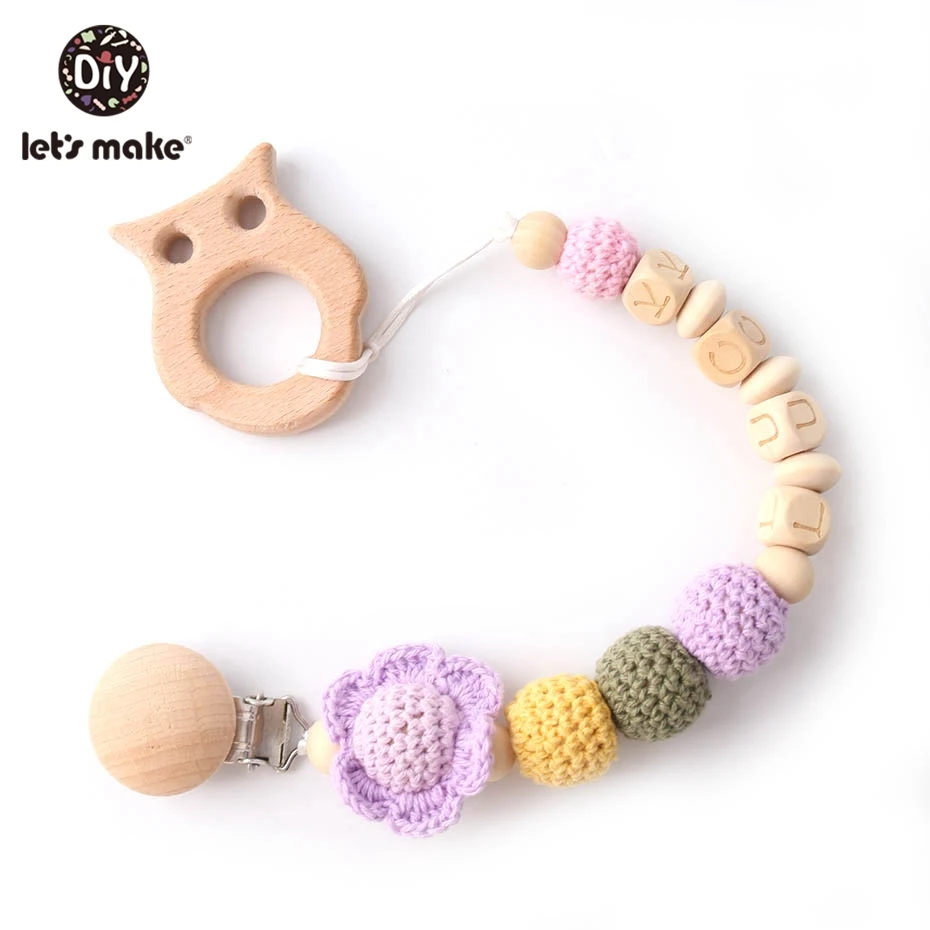 펜던트 나무 꽃 Teether 수제 DIY 액세서리, 딸랑이 젖니가 남 장난감, 20 개 만들자