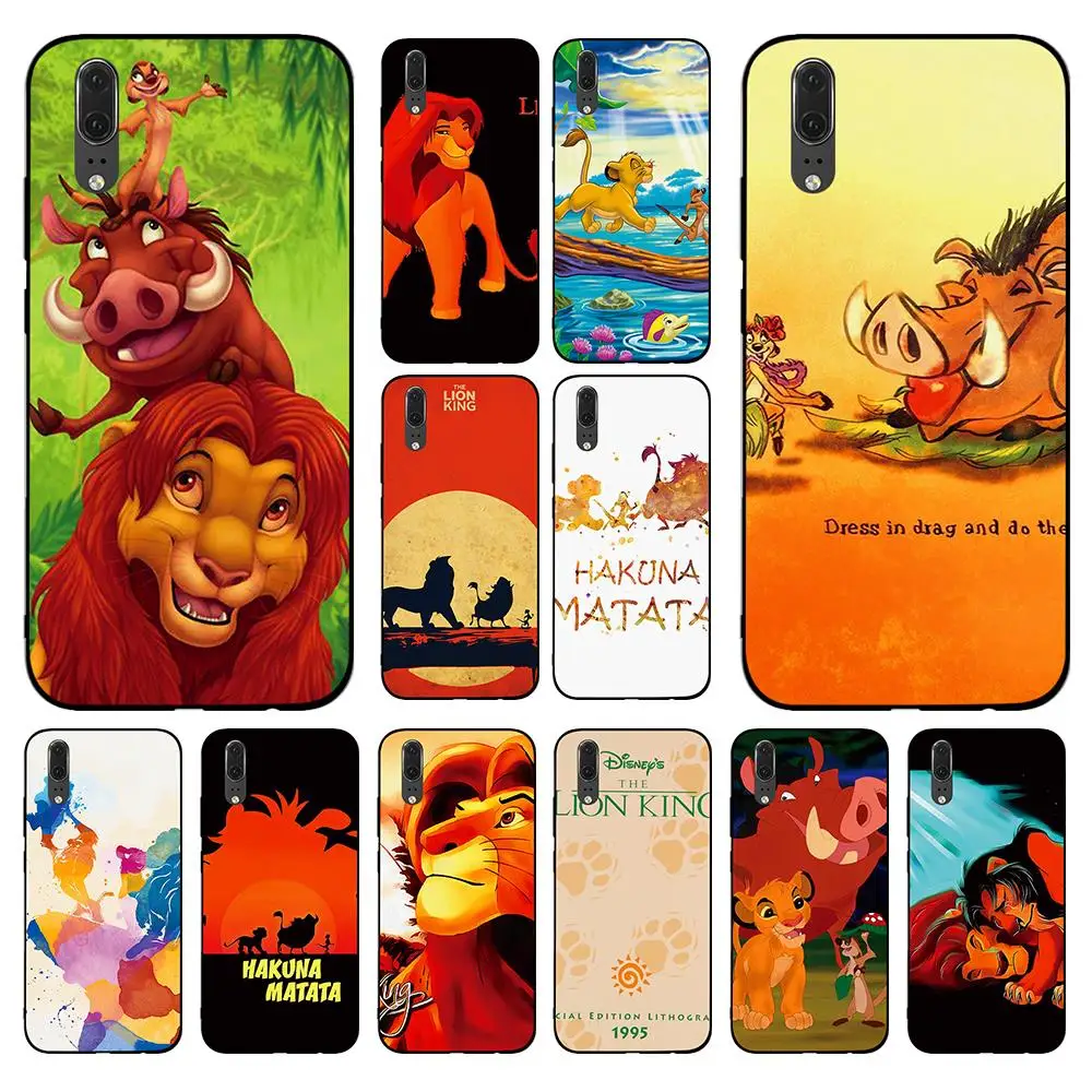 

The Hakuna Matata Lion King soft phone For huawei Honor 6A 7A 3GB Pro 7X 8X 8C 10 Lite Note 10 Back Cover