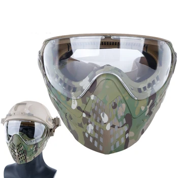 

MODIKER WST Navigator Tactics Protecting Tactical Mask Face Guard with 3 Lens for Outdoors Activities 2019 New- Black