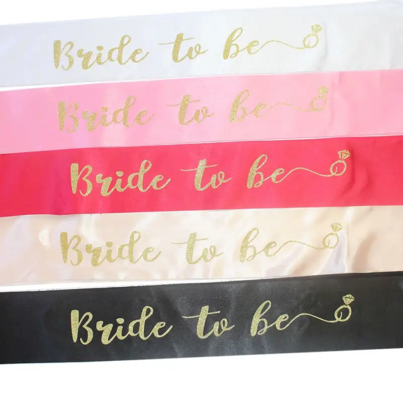 

Satin Bride to Be Sash with Diamond Ring Bachelorette Party Sash for Hen Party Wedding Bridal Bridal Shoulder Strap Letter Decor
