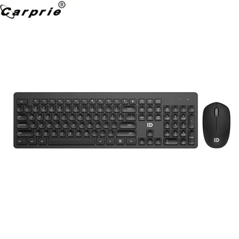 

CAPRPIE 2.4GHz Wireless Keyboard Mouse Combos Set Black Gaming Keyboards Mice with Receiver for pc laptop tablet 907