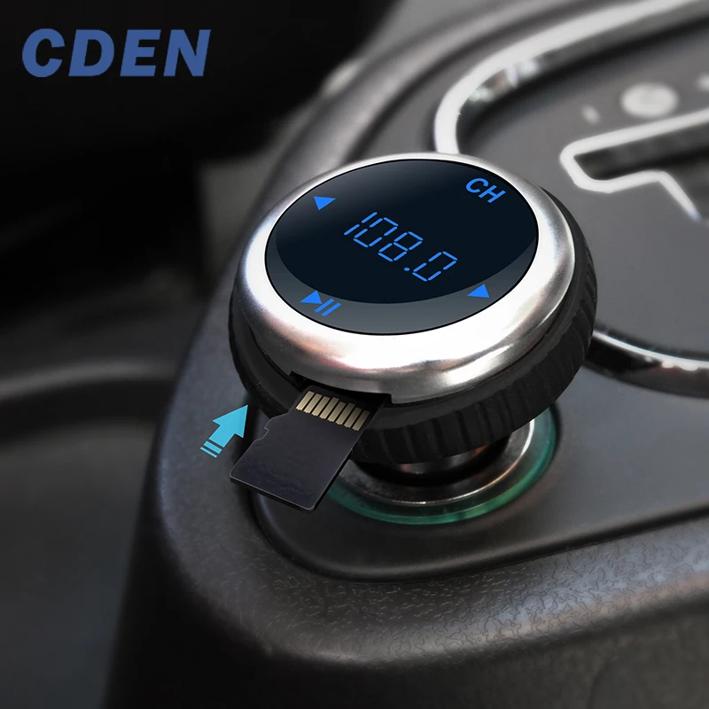 

CDEN Car FM Transmitter Bluetooth Handsfree Car MP3 Player USB Wireless Charger FM Modulater Carkit Support TF Card