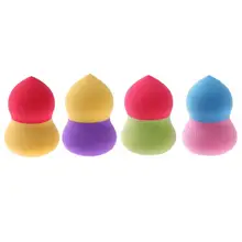 Новые Двойные Цвета форма тыквы пуф для макияжа мягкий спонж для нанесения пудры BB крем Смешивание Косметические затяжки влажный сухой гидрофильный инструмент