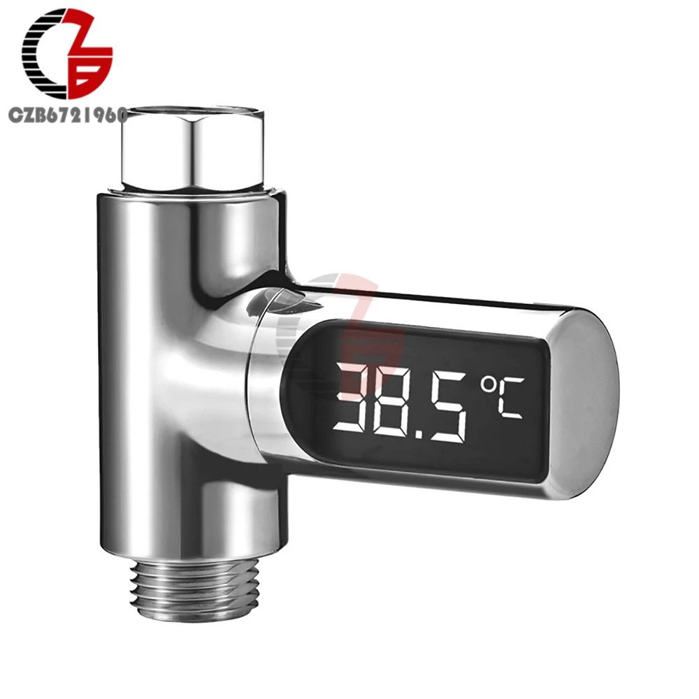 

LED Digital Water Shower Faucet Thermometer Water Temperature Meter Monitor Detector Tester Temp for Home Kitchen Bathroom Kids