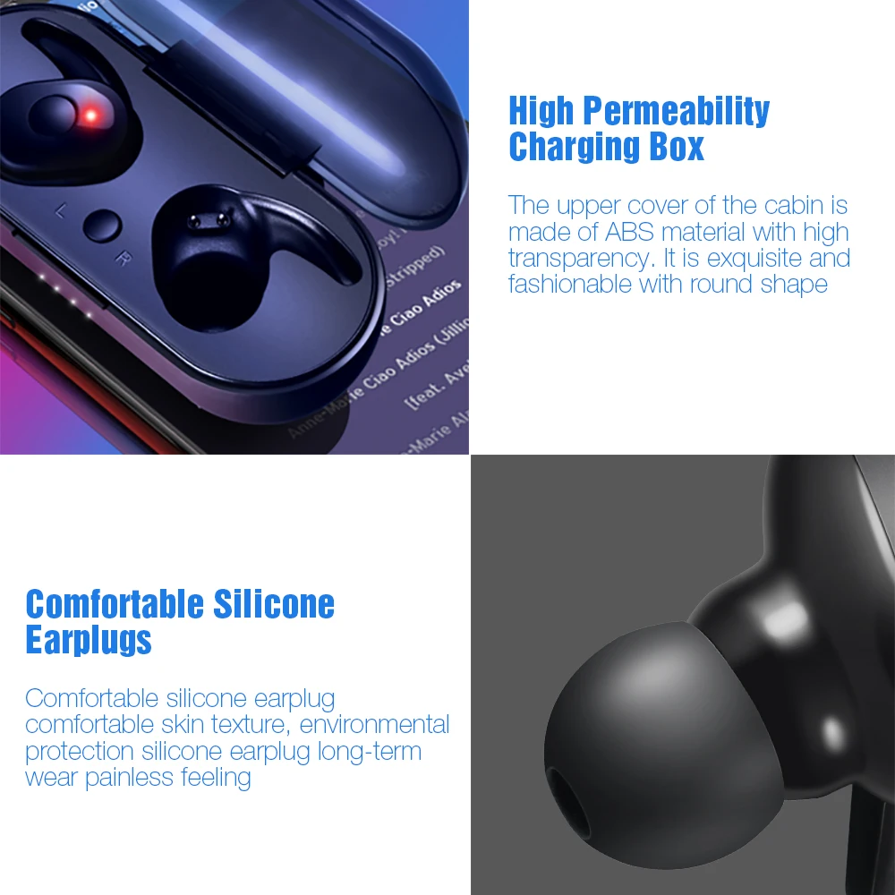 Наушники Artisome Bluetooth 5 0 TWS беспроводные наушники Музыка с зарядным устройством PK i10