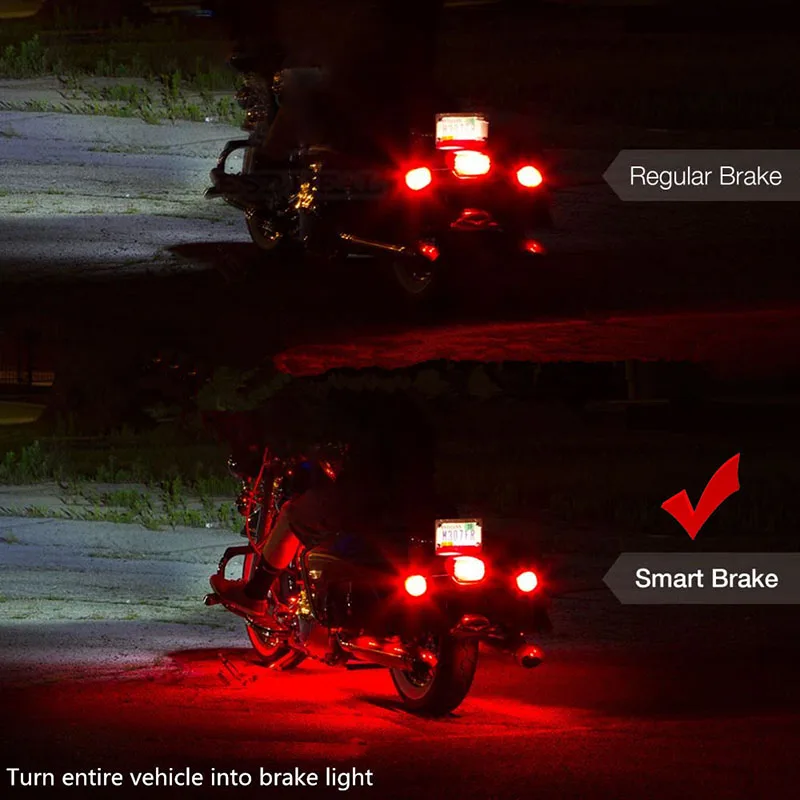 New 36LED Motorcycle Pod Light Ground Effect Kit Remote Control For Harley