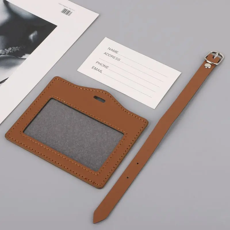 2019 Tag Travel Suitcase Bag PU Leather Id Tags Address Label Baggage Card Holder For Men Women 2019 Tag Travel Suitcase Bag PU Leather Id Tags Address Label Baggage Card Holder For Men Women