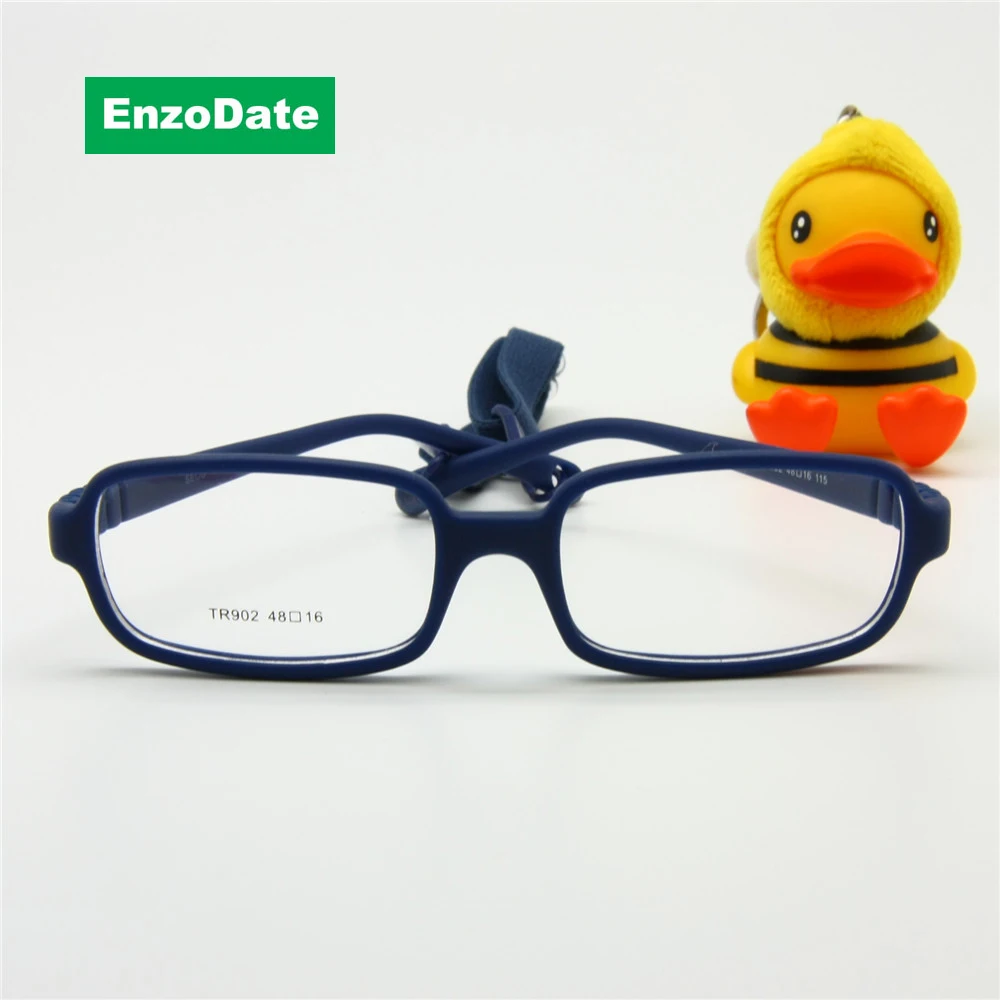 

Children Optical Glasses Frame with Strap Size 48, One-piece Kids Glasses with Cord, No Screw Flexible Girls Boys Glasses