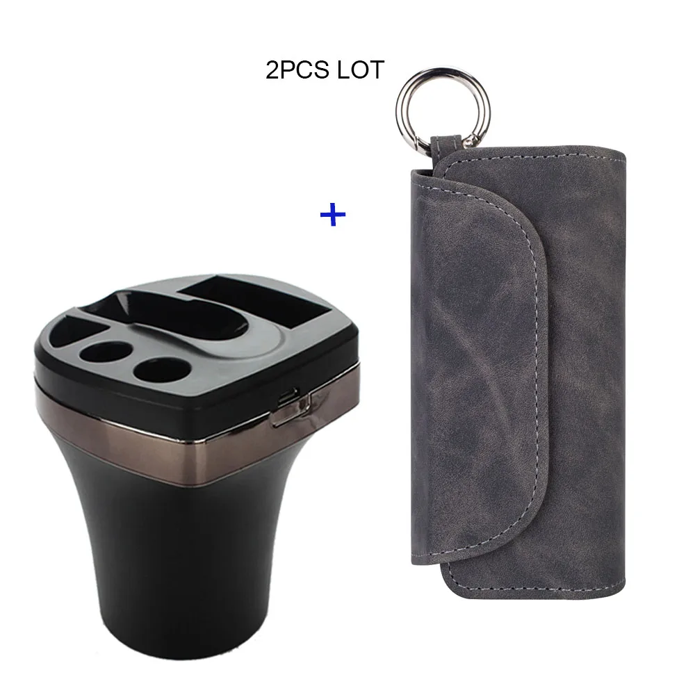 

JINXINGCHENG Leather Case with Car Charger for Iqos 3 Charging with Flip Double Book Cover for Iqos 3.0 Case Pouch Bag Holder