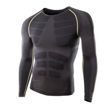 2017 Men’s Running Cycling Tight Sportswear Long Sleeve Breathable Quick-Drying Base layer Basketball Jersey Compression Shirt 1
