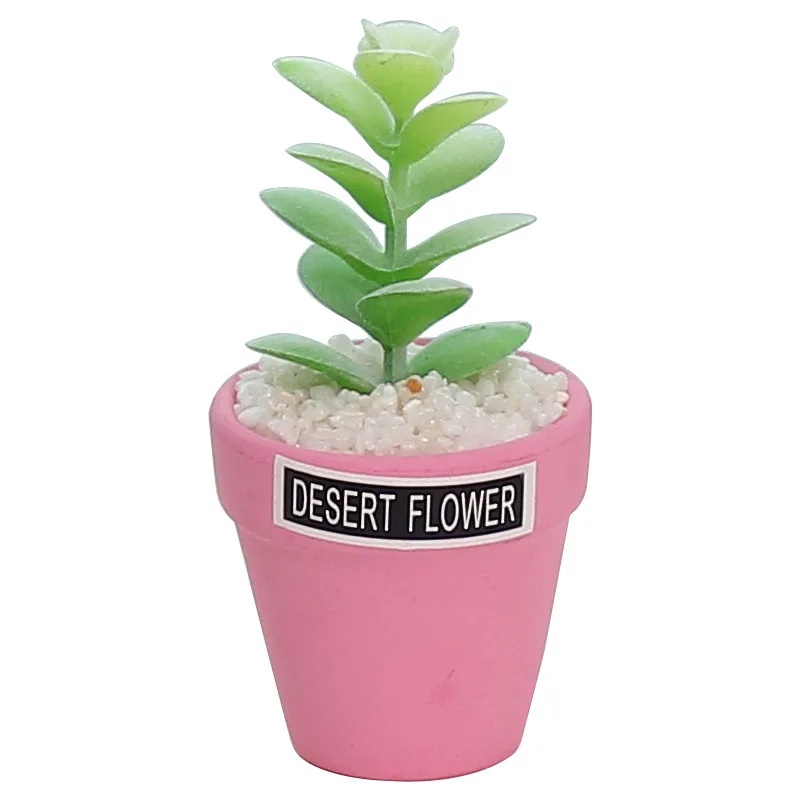 

Plant Decoration Green Plant Small Ornaments Simulation Succulent Pink Potted Ins Girl Room Desktop Ceramic Ornaments