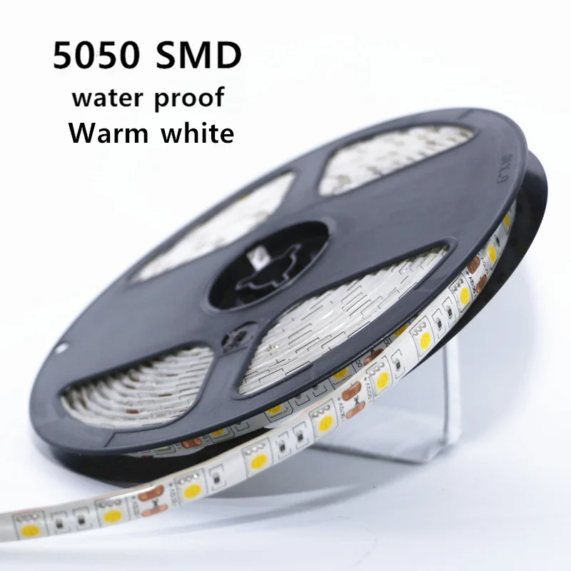 Светодиодная лента 12 в пост. Тока 0 5/1/2/3/4/5 м 5050 SMD RGB водонепроницаемая гибкая