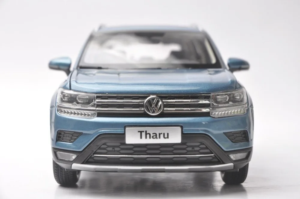 1:18 литья под давлением модель для Volkswagen VW Tharu 2018 Синий Новый внедорожник сплава игрушечный автомобиль миниатюрный коллекция подарки