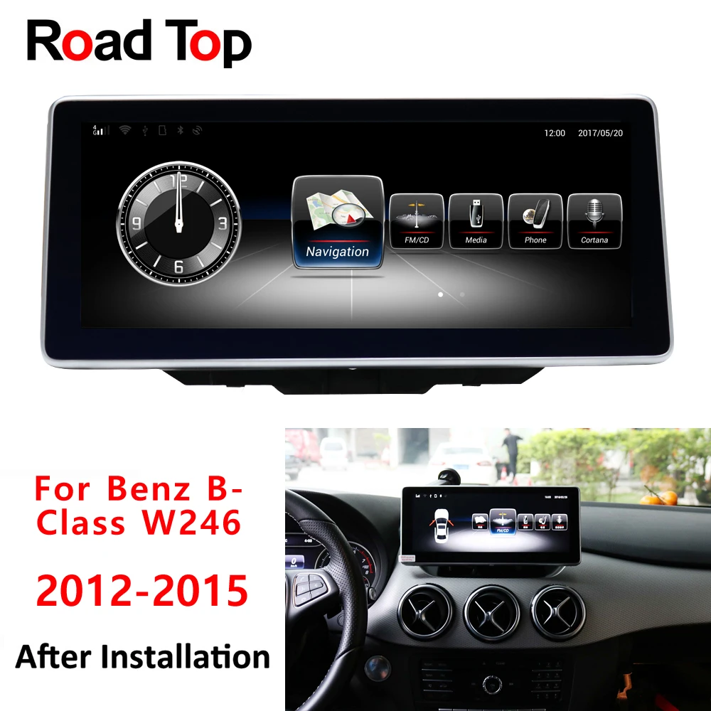 10 25 Android Navigation display for Mercedes Benz B Class W246 2012 2015 touch screen GPS
