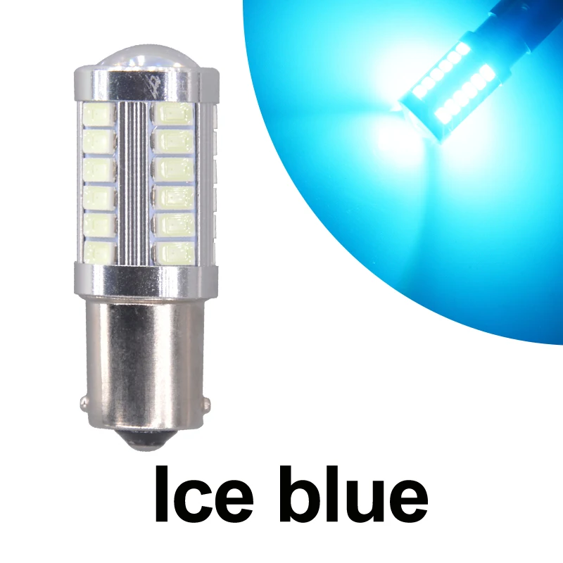 50 шт.; ; детское нижнее белье P21W 1156 BA15s 33 светодиодный 5630 SMD задний автомобильный передний указатели поворота габаритный задний фонарь лампы Белый Янтарный красный - Испускаемый цвет: Кристально-синий