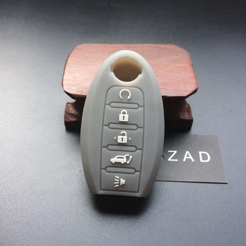 ZAD силиконовый резиновый автомобильный чехол для ключей для Nissan Altima pathfinder juke x-trail 5 кнопок