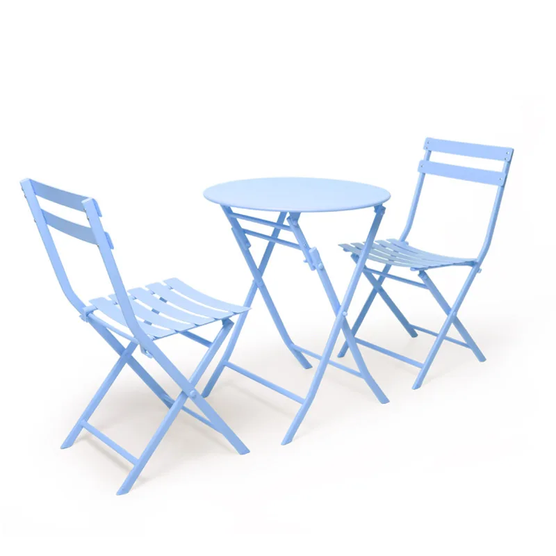 3 шт. металлический Скандинавский современный обеденный табурет стол и стул, набор наружных складных декораций домашнего интерьера