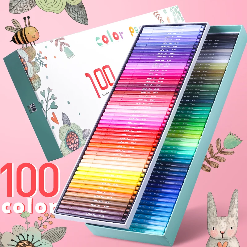 

Watercolor Pens, Flexible for Manga, Calligraphy, Draw, Kindergarten Painting Set for Beginners Primary School Birthday Gift