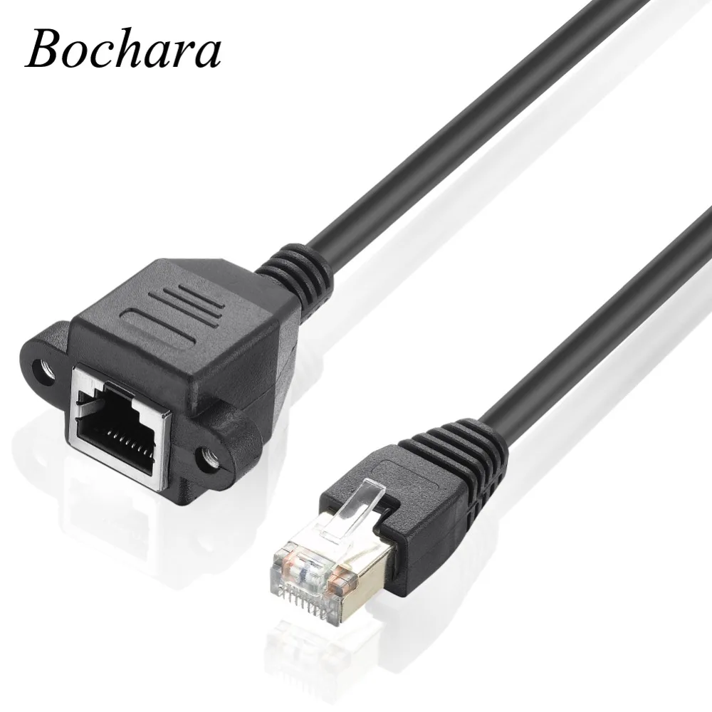 

Bochara Cat 5 RJ45 Male to Female Ethernet LAN Network Extension Cable With Screw Panel Mount 30cm 60cm 100cm 150cm 2m 3m 5m