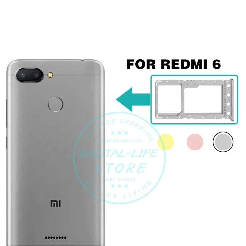 Xiaomi Redmi 6 батарея задняя крышка двери корпус пластик реальная панель+ объектив камеры+ боковые ключи+ слот для карты Запасные части