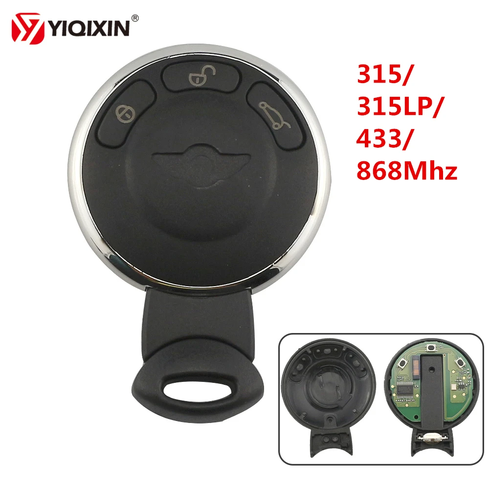 

YIQIXIN 315/315LP/433/868Mhz PCF7952 ID46 Chip 3 Buttons Remote Smart Card Car Key For BMW MiNi Cooper 2007-2014 Keyless Entry