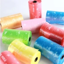 10 рулонов/партия = 200 шт. принт «домашние животные» пустая лямка для сумки Собака Кошка подберите мешок для уборки мусора детские пеленки мешок для мусора