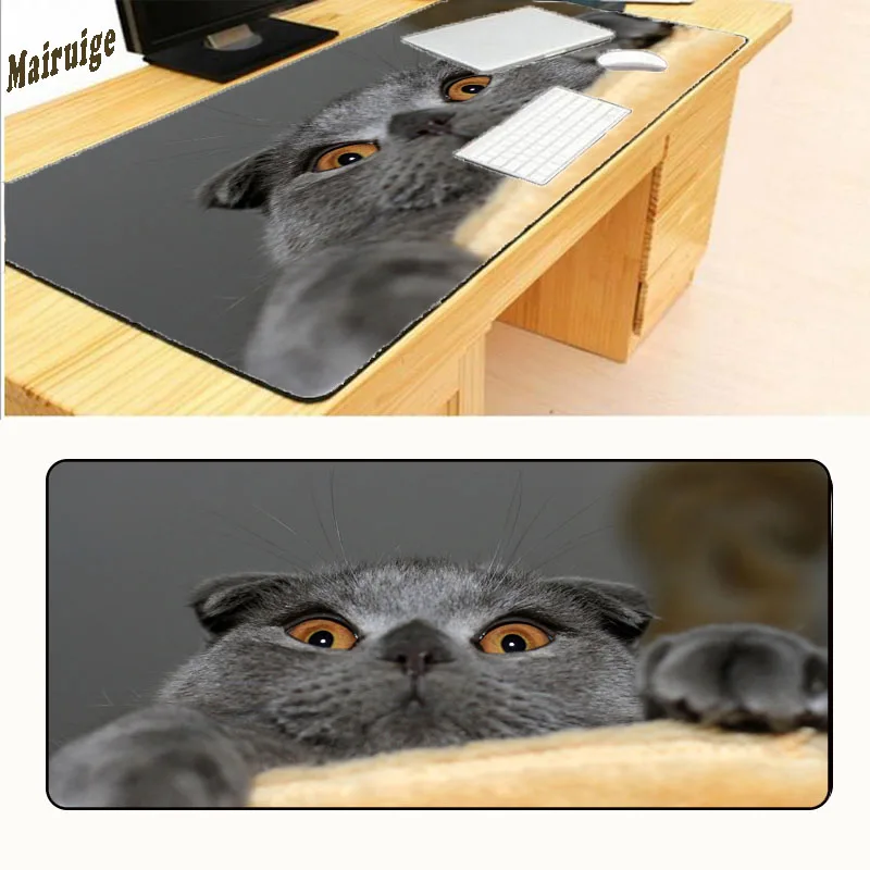 Mairuige супер замок края большой игры Мышь Pad кошка Высокое качество DIY фотографии супер большой Размеры компьютерная игра Планшеты Мышь pad