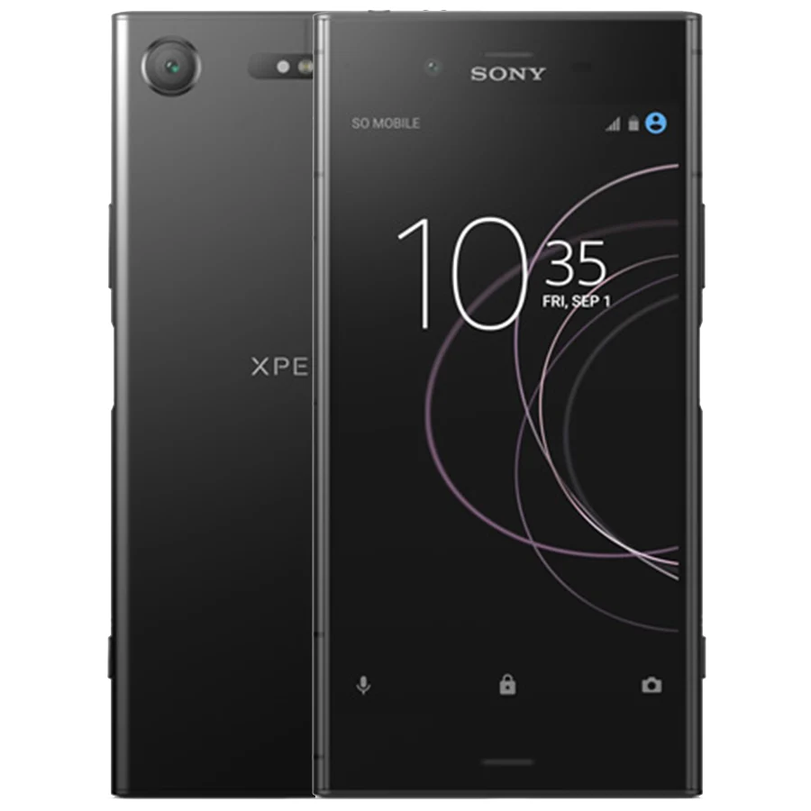 sony Xperia XZ1 G8342, 64 Гб ПЗУ, 4 Гб ОЗУ, 19 МП, четыре ядра, NFC, 2700 мА/ч, две sim-карты, Android 7,1, быстрая зарядка, 3,0 телефон - Цвет: Black