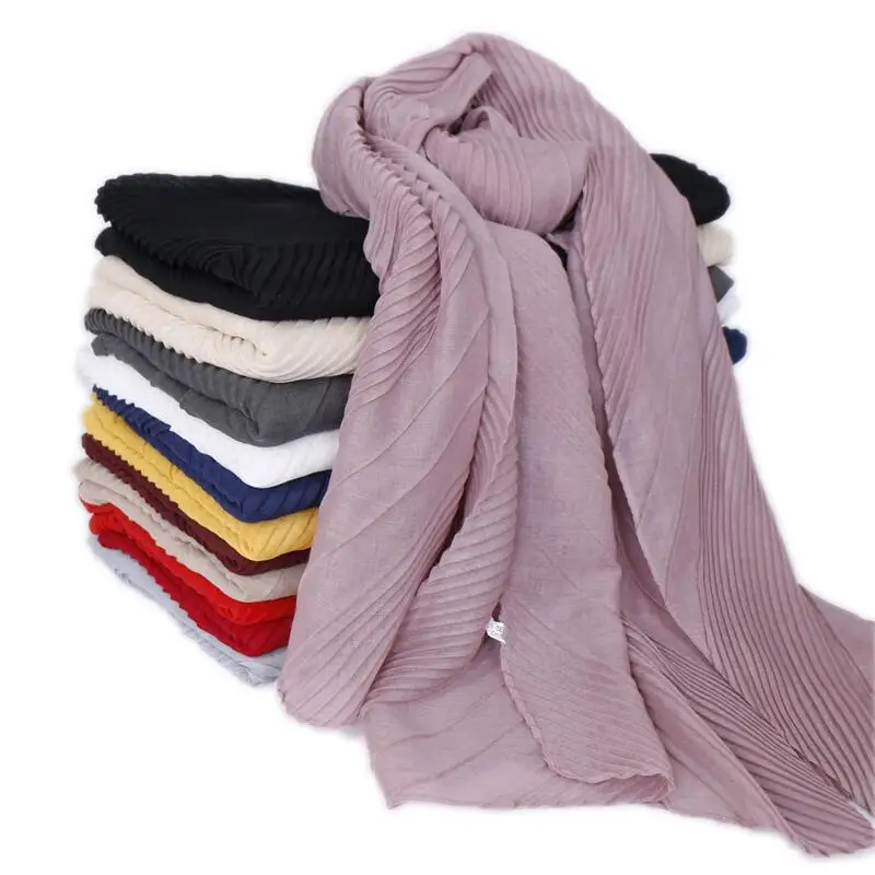 

Wrinkle cotton hijab scarf plain crinkle shawls muslim scarves headscarf wraps turbans headband scarves 10pcs/lot 12 color