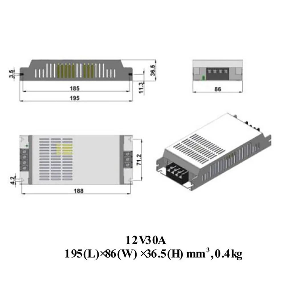 OEM 12 Вт RGB лазерный модуль мульти-волны красный зеленый синий DPSS лазер диод высокой мощности CW диоды с драйвер адаптера питания