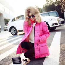 Fashion Winter Jacket Women Real Raccoon Fur Women’s Down Jacket Solid Color Parkas Female Long Casual Coat Overcoat C1261