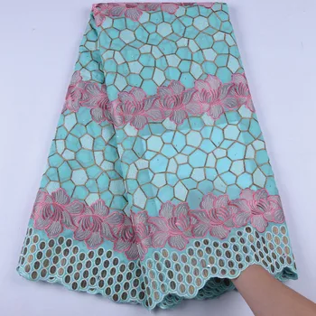 

Cotton Lace Fabric 2019 Latest Design Swiss Dry Lace With Stones Swiss Voile Lace In Switzerland Fabric A1635