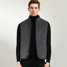 Натуральное меховое пальто, Мужская Зимняя Толстая теплая меховая жилетка из натурального меха для стрижки овец, хорошее качество, Мужская Меховая одежда, новинка, Феникс 71219E