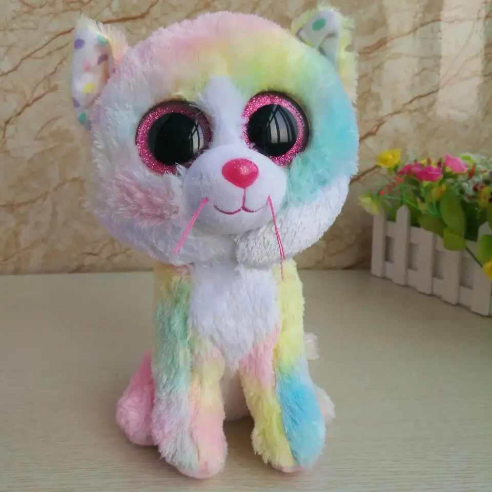 

Ty Beanie Boos collection Plush Toy 25cm fluffy cat Kids Toy Birthday Gift Stuffed Animal soft toy