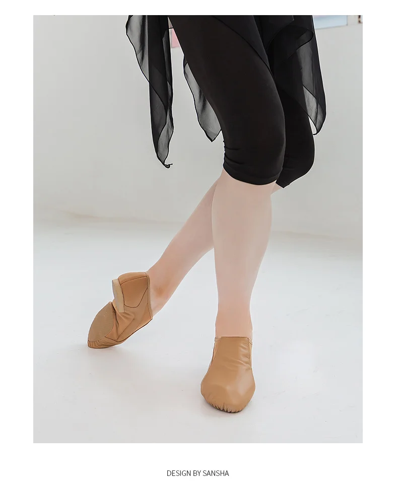 Sansha/обувь для взрослых, без шнуровки, джазовая обувь высокого качества, кожа, верх, ткань, танцевальная обувь JS831LCO