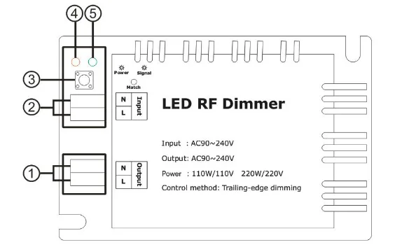 3 светодио дный ключа rf Led dimmer 220 В в светодио дный лампы со шлейфом дистанционного реле давления диммер ac 90-240 В в 1 канал расстояние