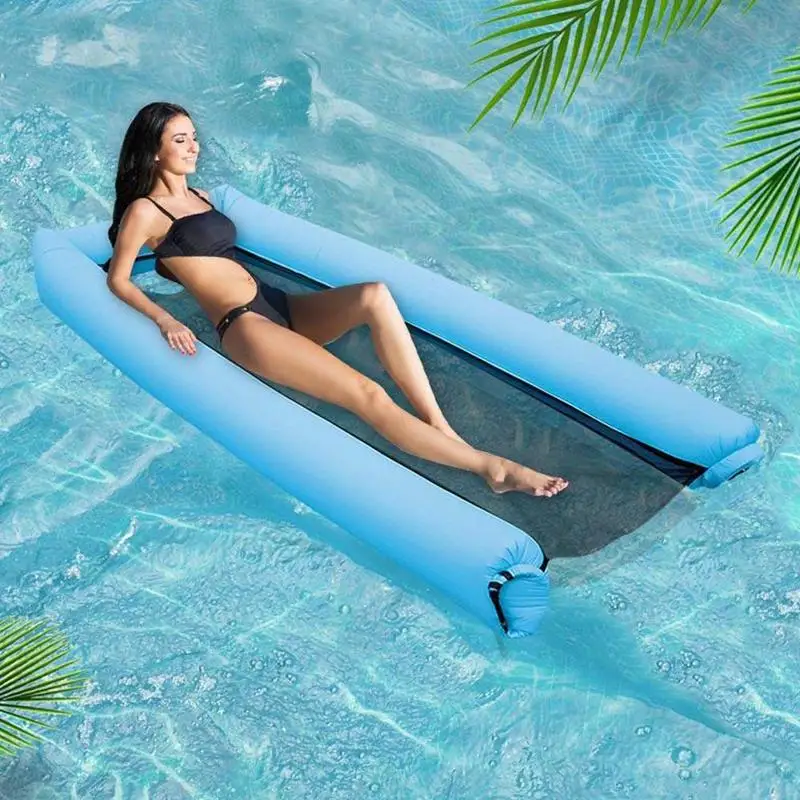 buy Outdoor Foldable Inflatable Cushion Swimming Float Beach Sofa Sleeping Lazy Bed Water Inflatable Floating Air Bed