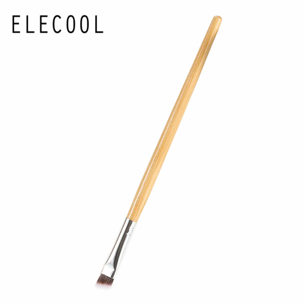 ELECOOL 1 шт. кисть для бровей теней век Элитная угловая деревянная ручка подводка