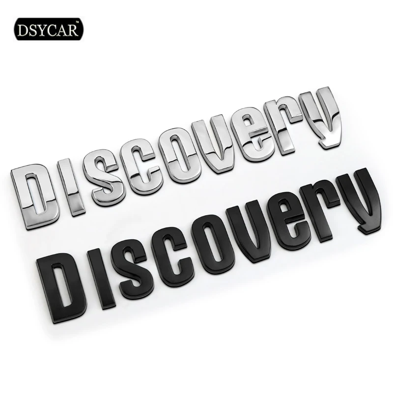 

Dsycar 1Pcs 3D Metal DISCOVERY Car Side Fender Rear Trunk Emblem Badge Sticker Decals for Land Rover DISCOVERY Car Styling