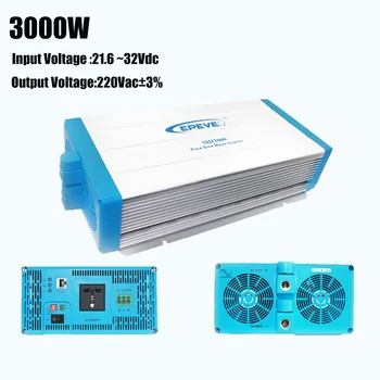 

EPever Pure Sine Wave Inverter 3000w 24V Input 220V Output Voltage SHI-3000W-24V Off Grid 3000 Watt Pure Sine Wave Inverter