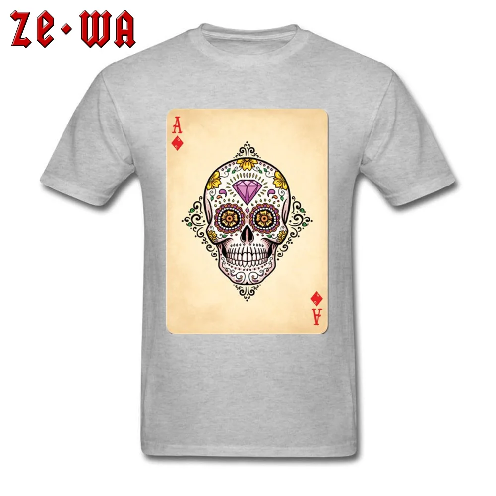 Jork Skull Printed On Summer/Autumn 100% Cotton Fabric Crew Neck Youth Tops Shirt Custom T Shirts Newest Short Sleeve T Shirt Jork Skull grey