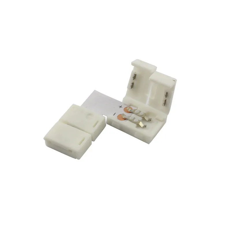 2 pin 10mm 8mm solderles led strip connectors L shape (1)