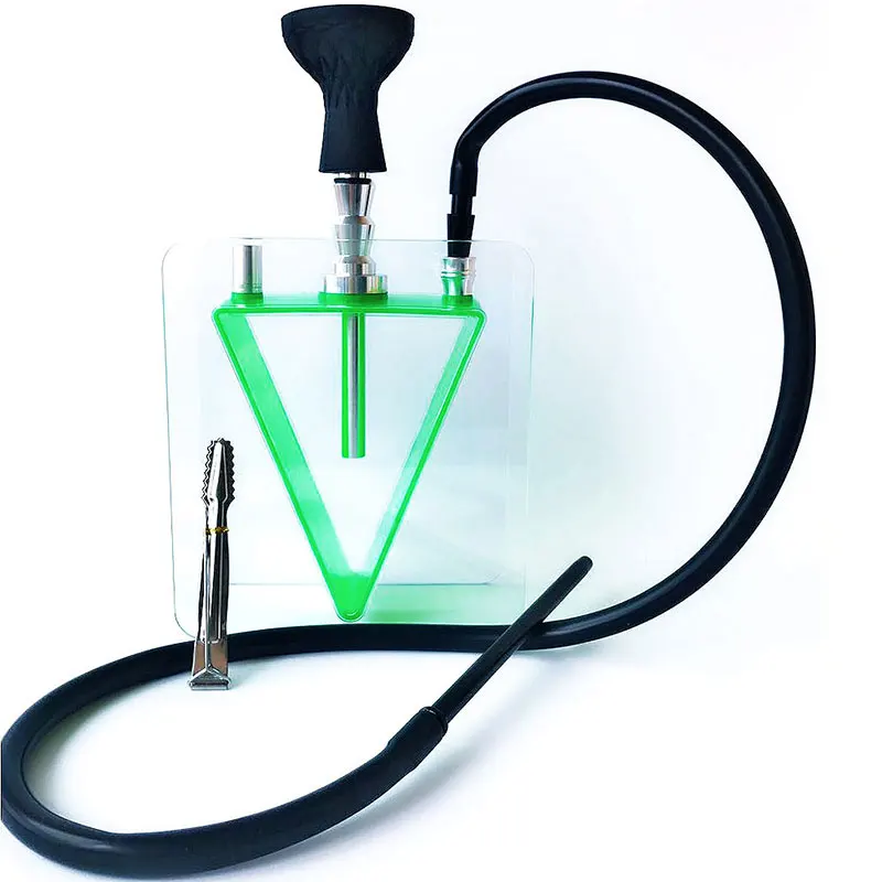 

Portable Hookah Sets Square Box Acrylic Hookah With Hookah Hose Bowl Silicone Smoking Pipe Shisha set